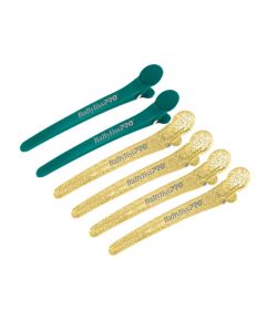 BabylissPRO Clips 4pk Gold/Teal Stella Collection