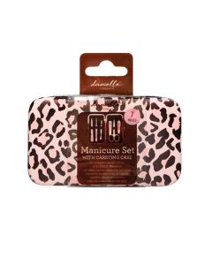Danielle Manicure Set Leopard Pink 7pcs