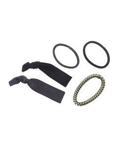 Hair Ties Black/Silver 5 set