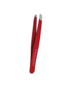 Silkline Red Slanted Tweezer Brilliance Collection